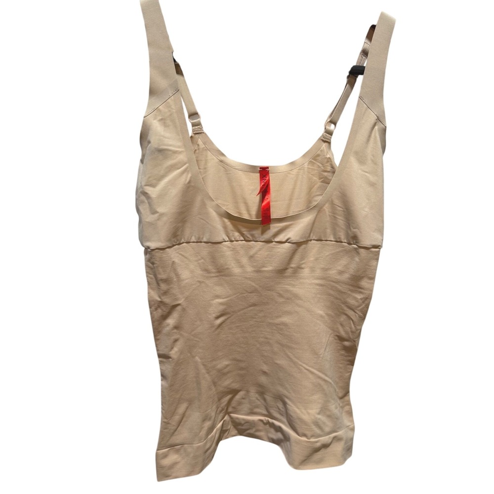 Spanx Tank Top Bodysuit Shapewear Beige Smoothing Layering L/G Large